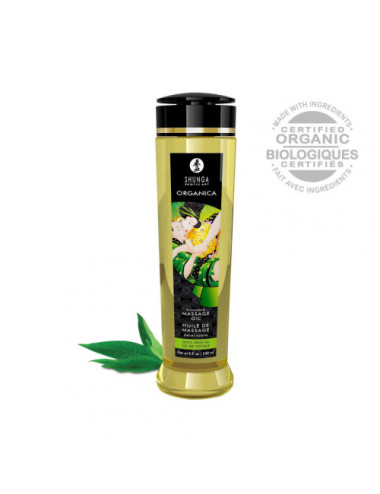 Huile de massage organique - Thé vert - 240 ml Shunga 