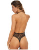 Body en résille fantaisie noir - REN7113-BLK René Rofé 