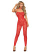 Bodystocking sans couture, fantaisie rouge avec chainettes amovibles - DG0518POI Dreamgirl 