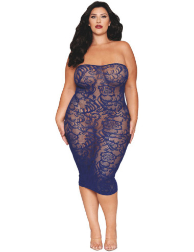 Ensemble 2 pièces top manches longues et robe bleu marine - DG0525ECL Dreamgirl 