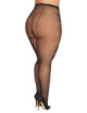 Collant fantaisie grande taille résille noir avec liseré à l'arrière - DG0528XBLK Dreamgirl 