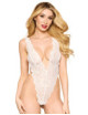 Ensemble 2 pièces, body dentelle blanc et chainettes bijou de corps perles blanches - DG13697WHT Dreamgirl 