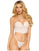 Bustier blanc avec perles et strass, bretelles transparentes amovibles - DG13669WHT Dreamgirl 