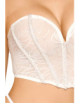 Bustier blanc avec perles et strass, bretelles transparentes amovibles - DG13669WHT Dreamgirl 