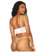 Bustier blanc avec armatures, en satin et dentelle florale - DG13262WHT Dreamgirl 