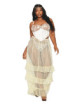 Bustier blanc avec armatures grande taille, en satin et dentelle florale - DG13262XWHT Dreamgirl 