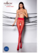 TI001R Collants ouverts 20 DEN - Rouge Passion Lingerie 