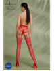 ECO S004 Collant ecologique ouvert - Rouge Passion Lingerie 