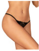 Serafia String ouvert - Noir Obsessive 