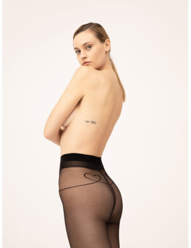 With Love Collants 15 DEN - Noir Fiore 