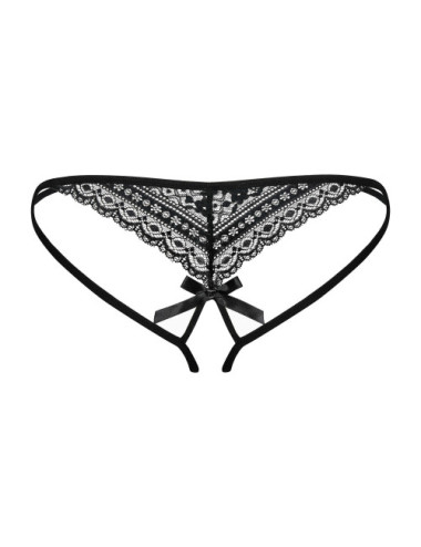 Picantina String ouvert - Noir Obsessive 