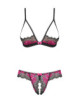 Tulia Ensemble ouvert 2 pcs - Noir et Fuchsia Obsessive 