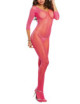 Bodystocking rose fluo résille ouvert à l'entre-jambes - DG0015HPK Dreamgirl 