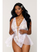 Body dentelle blanc avec tulle amovible Dreamgirl 