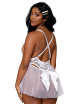 Body dentelle blanc avec tulle amovible Dreamgirl 