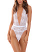 Body string blanc dentelle profond décolleté - Heloísa René Rofé 