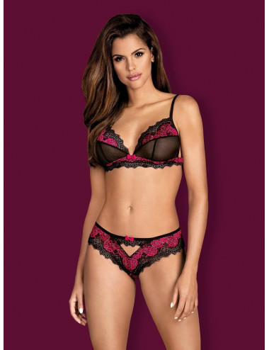 Tulia Ensemble 2 pcs - Noir et Fuchsia Obsessive 