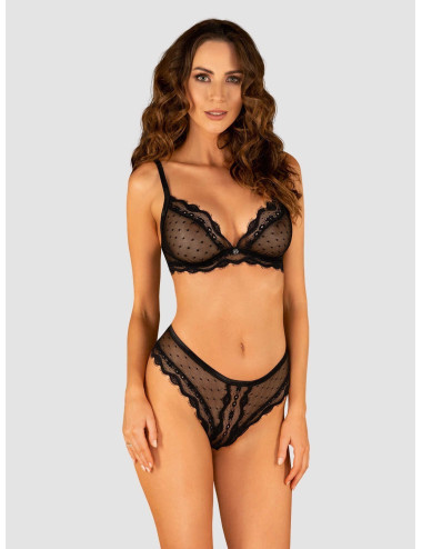 Marrbel ensemble lingerie noir Obsessive 