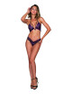 Ensemble brassière et string en dentelle extensible avec chaîne dorée - DG12485PLU Dreamgirl 