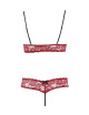 Soutien-gorge, bonnets ouverts, en dentelle rouge et string assorti - R2212447 COTTELLI & DIVERS 