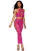 Ensemble Soutien-gorge et jupe longue en filet rose - Xuxa Dreamgirl 