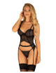 Yaskana Corset et string noir Obsessive 