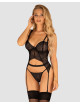 Yaskana Corset et string noir Obsessive 