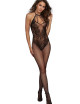 Bodystocking en résille dans un style Body avec magnifique décolleté à lanières - DG0326BLK Dreamgirl 