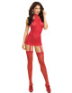 Bodystocking rouge effet guêpière avec dentelle - DG0035RED Dreamgirl 