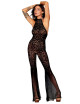 bodystocking en dentelle au crochet sans couture et résille noire - DG0468BLK Dreamgirl 