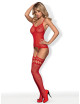 F214 Bodystocking - Rouge Obsessive 