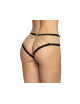 Shorty en dentelle florale noire et chaines Or - MAL116BLK Mapalé 