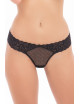 Shorty noire en fine résille et large ceinture dentelle - REN1168-BLK René Rofé 