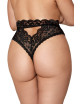 String grande taille dentelle taille haute noir - DG1477XBLK Dreamgirl 