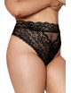 String grande taille dentelle taille haute noir - DG1477XBLK Dreamgirl 