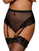 String résille taille haute avec porte-jarretelles noir - DG1478BLK Dreamgirl 