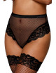 String résille taille haute avec porte-jarretelles noir - DG1478BLK Dreamgirl 