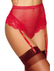 String rouge taille haute avec porte jarretelles intégrés détachables - DG1478RED Dreamgirl 