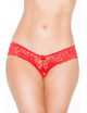 Tanga string rouge en dentelle avec noeud arrière - SOH31035RED Shirley Of Hollywood 