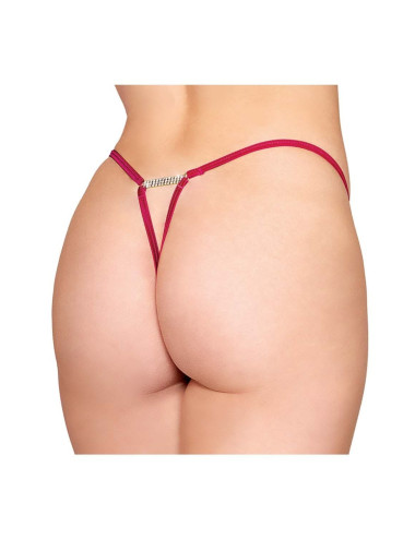 String ficelle rouge avec chaine strass - DG1497BEE Dreamgirl 