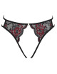 Culotte ouverte en fine dentelle florale rouge et noire - Manuela COTTELLI & DIVERS 