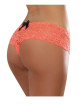 Shorty ouvert orange corail court en dentelle - DG7177COR Dreamgirl 