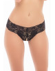 Tanga noir en dentelle ouvert - REN1166-BLK René Rofé 