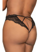 Tanga noir ouvert à l'entrejambe grande taille - DG1468XBLK Dreamgirl 