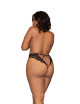 Tanga noir ouvert à l'entrejambe grande taille - DG1468XBLK Dreamgirl 