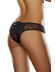 Tanga ouvert noir dentelle avec noeud sur les fesses - DG1300BLK Dreamgirl 