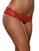 Tanga ouvert rouge dentelle avec noeud sur les fesses - DG1300RED Dreamgirl 