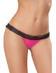 Tanga rose ouverture coeur et dentelle noire - DG1377HPK Dreamgirl 