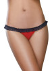 Tanga rouge ouverture coeur et dentelle noire - DG1377RBK Dreamgirl 